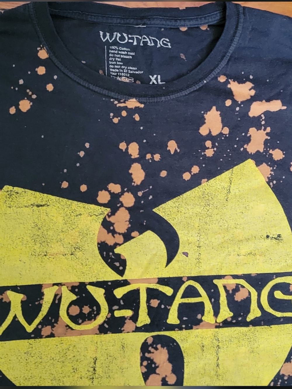 Wu-Tang Black Graphic Tee with Yellow Logo